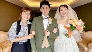 小学校からお世話している花嫁さん